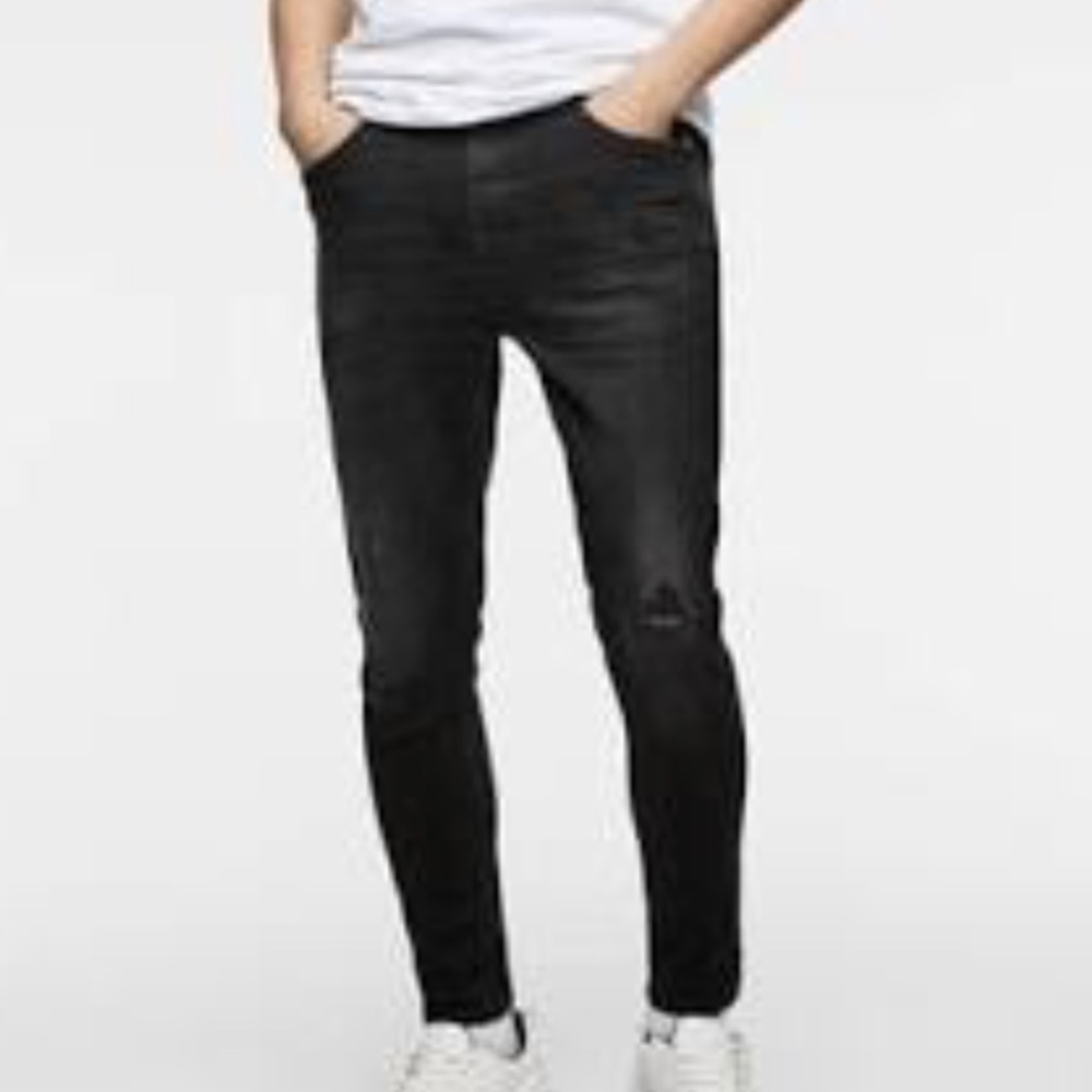 Zara men black skinny jeans sz31